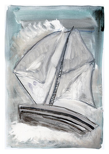 Abstract Sailing Journey Art Print