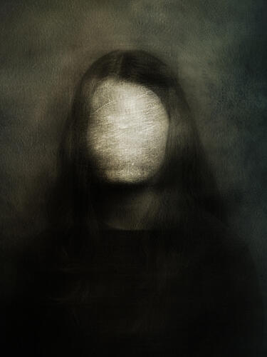 Mysterious Faceless Figure Art Print by Jonathan L