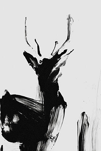 Abstract Deer No 02 Art Print