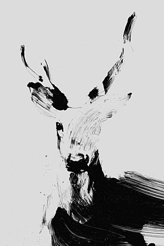 Abstract Deer No 03 Art Print