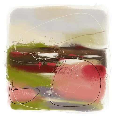 Vibrant Abstract Landscape Art Print