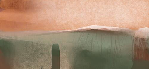 Serene Abstract Landscape Art Print