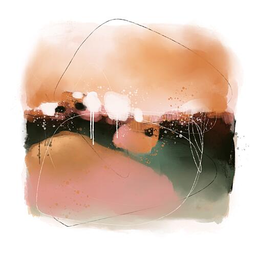 Soft Abstract Horizon Art Print