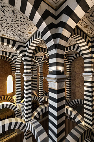 Striped Architectural Hall Art Print by Enrico Imac