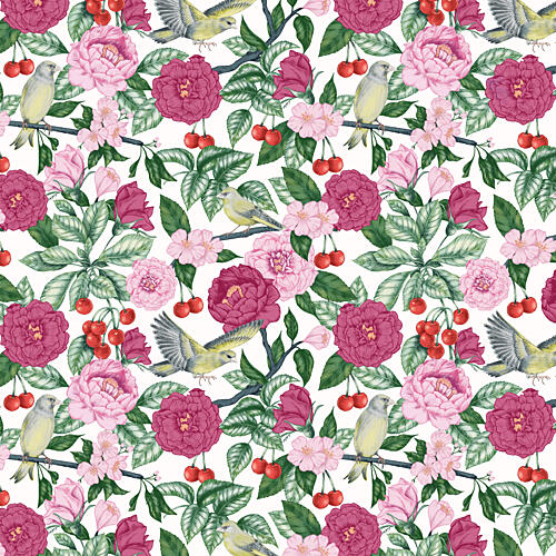 Charming Garden Birds Art Print by Julie Lesouef