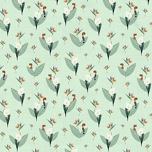 Whimsical Dinosaur Garden Art Print