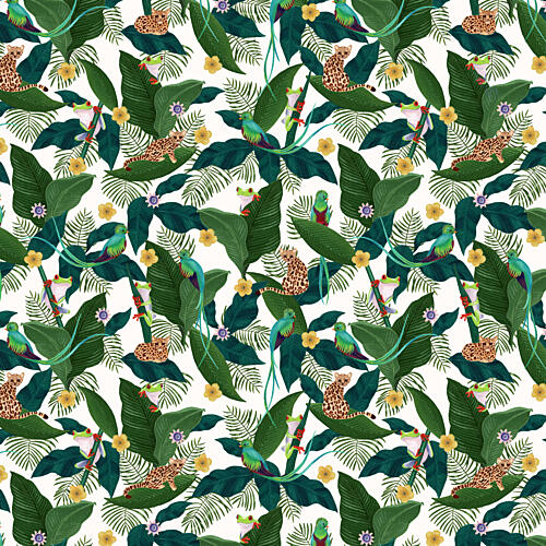 Vibrant Jungle Animals Art Print