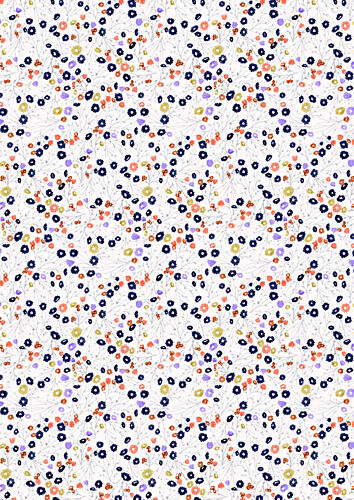 Delicate Floral Scatter Art Print by Julie Lesouef