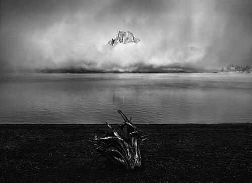 Misty Mountain Lake Art Print by John R Huang