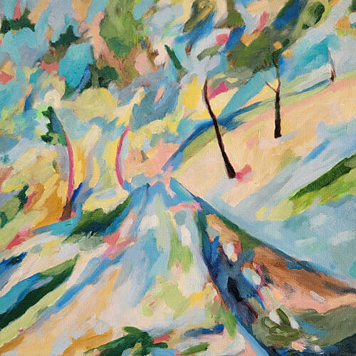 Vibrant Winding Path Art Print