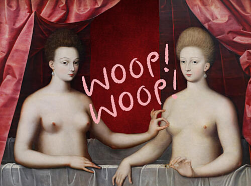 Playful Classical Nudes Pop art reproduction