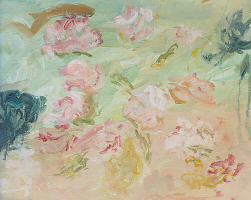 Soft Pink Blooms Art Print by Emily Tingey