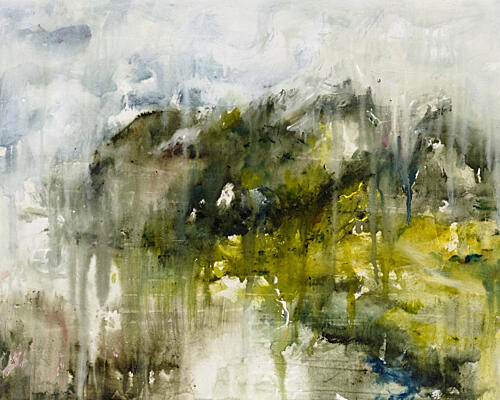 Misty Green Forest Art Print by Emily Tingey