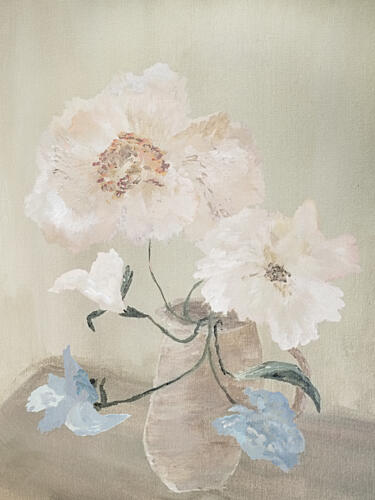 Delicate Floral Still Life Art Print by Emily Tingey