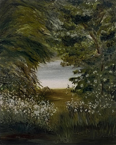 Serene Path to Lake Art Print by Emily Tingey