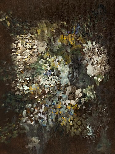 Dark Floral Bouquet Art Print by Emily Tingey