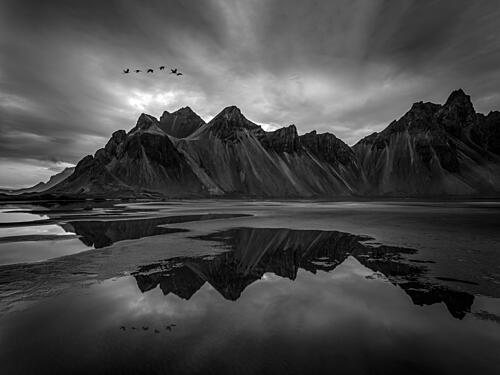 Majestic Mountain Reflection Art Print by Irene Wu