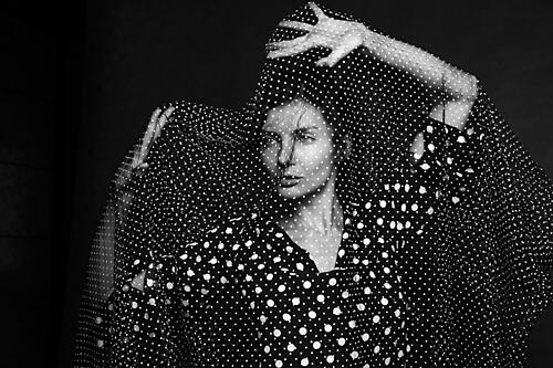 Elegant Polka Dot Style Art Print by Shuki Laufer