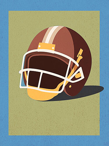 Classic Football Helmet Pop art reproduction