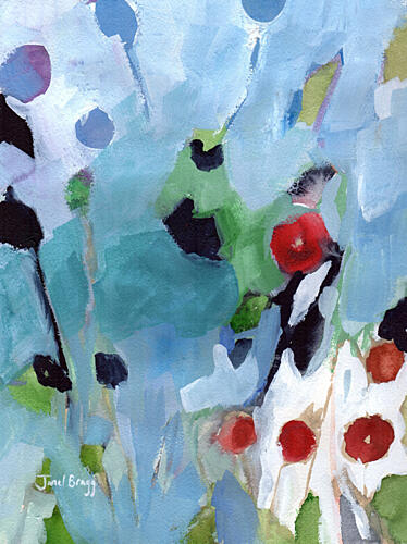 Vibrant Garden Abstract Art Print