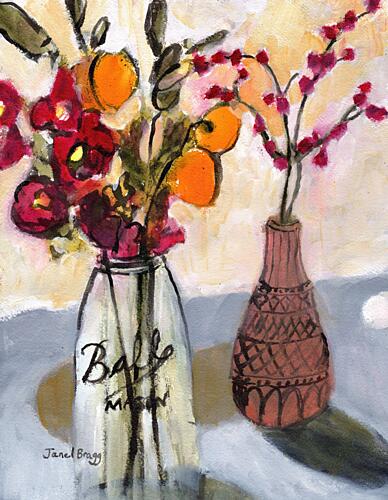 Colorful Country Blooms Art Print