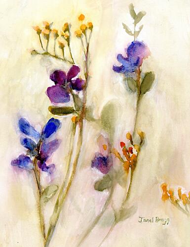 Wildflower Watercolor Art Print