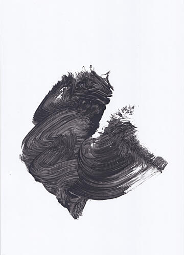 Dynamic Black Abstract Art Print