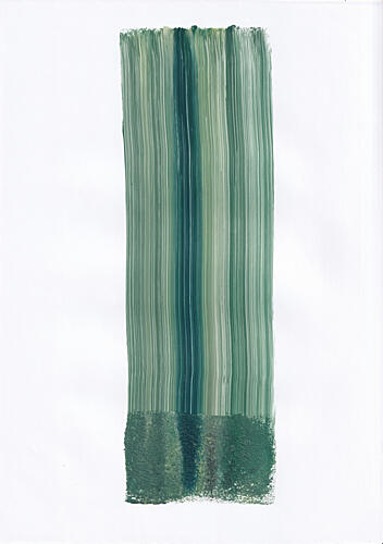 Green Brushstroke Abstraction Art Print