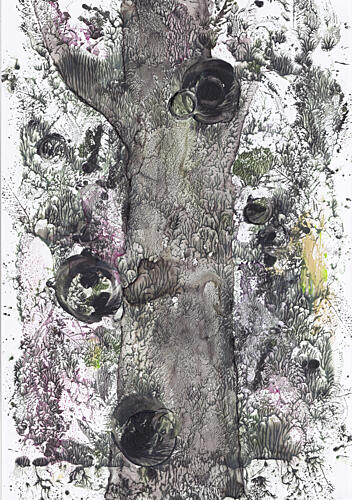 Dark Abstract Tree Art Print
