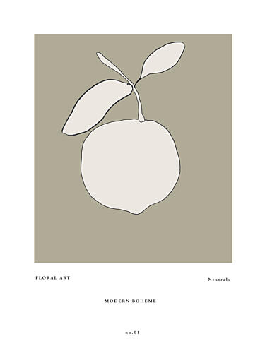 Minimalist Citrus Art Print