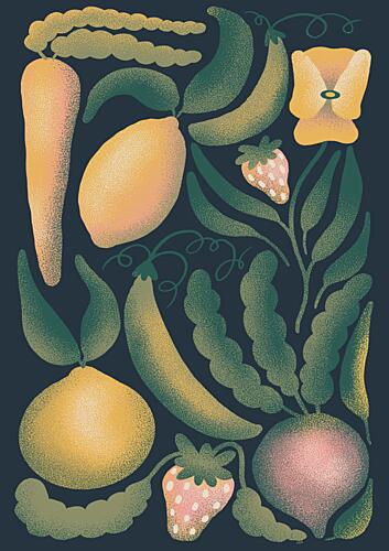 Whimsical Garden Harvest Art Print by Senna-Mia Rahner