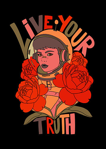 Empowered Space Bloom Art Print