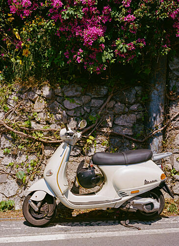 Sunny Italian Vespa Art Print