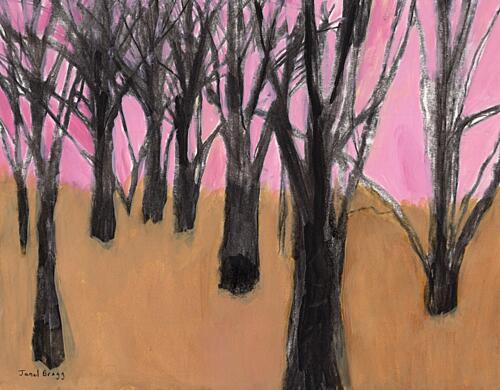 Pink Sky Forest Art Print