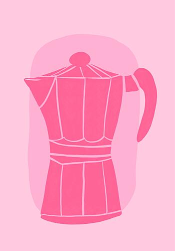 Pink Espresso Pop art reproduction