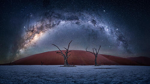 Milky Way Desert Night Art Print