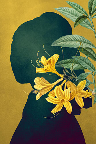 Elegant Floral Silhouette Art Print
