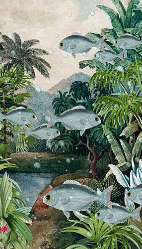 Dreamy Jungle Fish Art Print