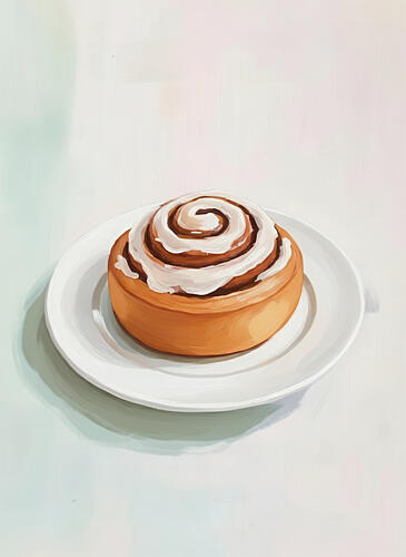 Sweet Cinnamon Roll Art Print by Neetesh Kumar