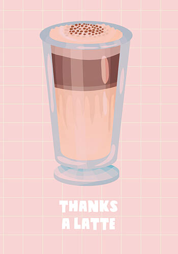 Warm Latte Layers Art Print by Neetesh Kumar