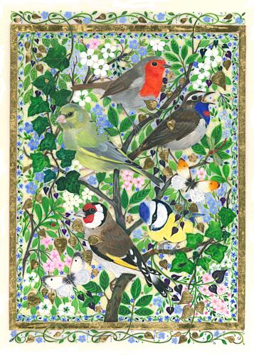 Songbirds Gold Print