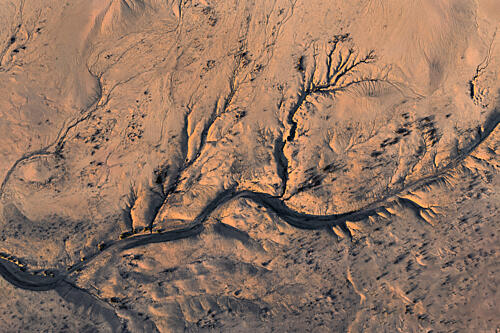 Abstract Desert Landscape Gold Print