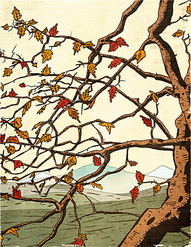 Vibrant Autumn Landscape Art Print