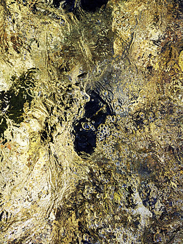 Golden Water Reflections Gold Print
