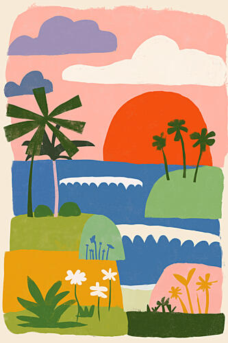 Vacation Island No 02 Art Print