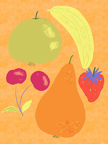 Vibrant Fruit Medley Art Print