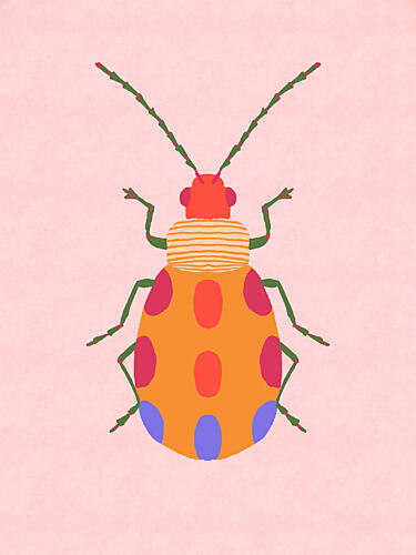 Colorful Spotted Car Art Print