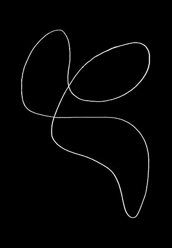 Abstract Flowing Line Art Print by Cesare Bellassai Art