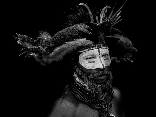 Powerful Tribal Portrait Art Print by Adi Prasetijo