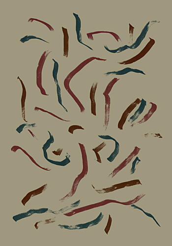 Earthy Abstract Strokes Art Print by Cesare Bellassai Art